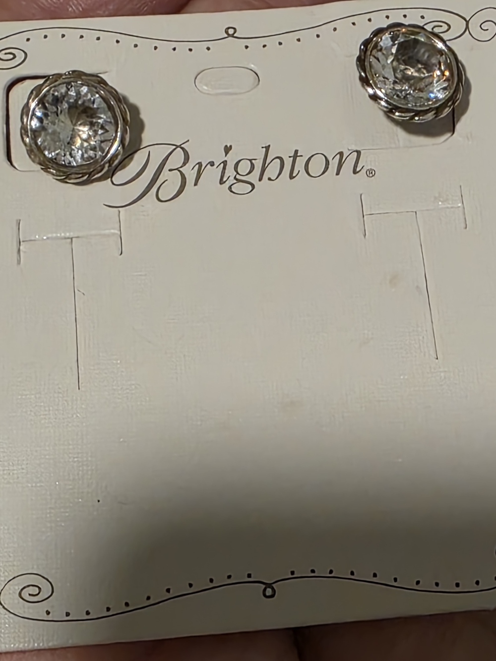 Brighton Jewelry IRIS CLEAR Crystal Post Earrings STUDS NEW - Picture 5 of 6